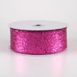 1.5  Large Glitter Ribbon: Fuchsia (10 Yards) Online Sale