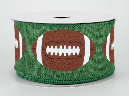 2.5  Footballs Ribbon: Emerald (10 Yards) on Sale