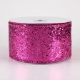 2.5  Large Glitter Ribbon: Fuchsia (10 Yards) Discount