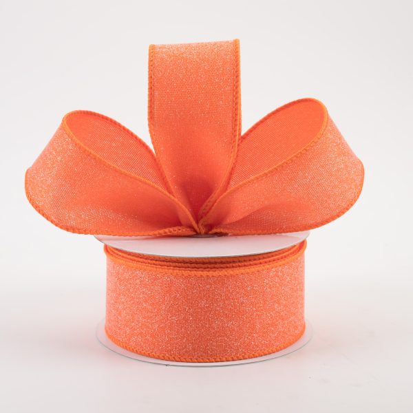 1.5  Crystal Shine Ribbon: Orange (10 Yards) For Discount