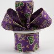 2.5  Mardi Gras Crowns Ribbon: Purple (10 Yards) Supply