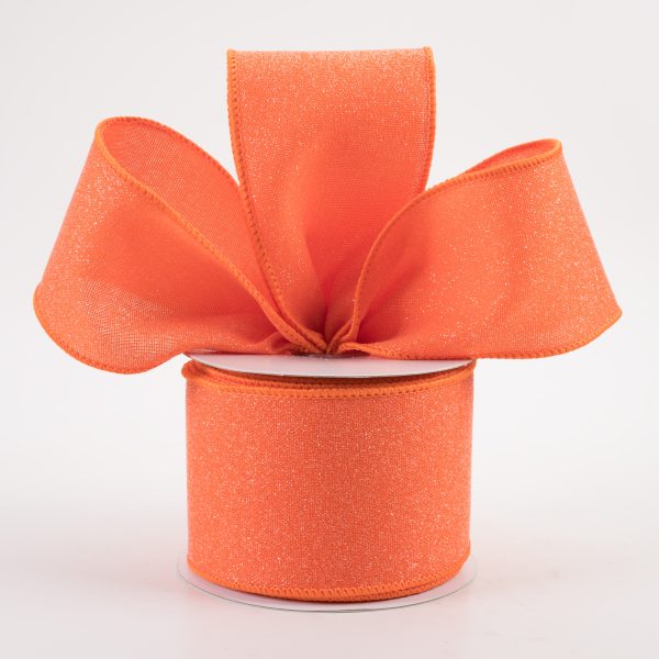 2.5  Crystal Shine Ribbon: Orange (10 Yards) on Sale