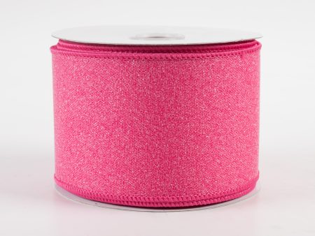 2.5  Crystal Shine Ribbon: Fuchsia Pink (10 Yards) For Discount