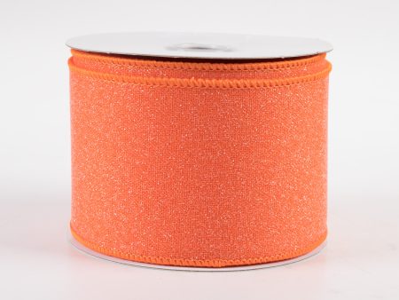 2.5  Crystal Shine Ribbon: Orange (10 Yards) on Sale