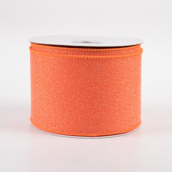 2.5  Crystal Shine Ribbon: Orange (10 Yards) on Sale