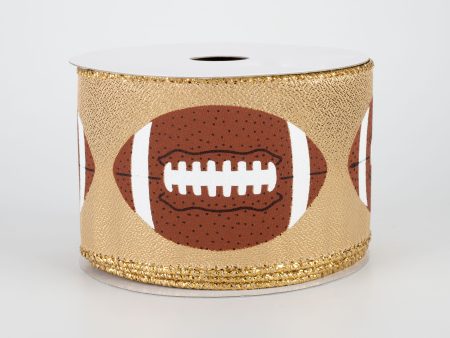 2.5  Footballs Ribbon: Gold (10 Yards) For Cheap