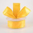 1.5  Large Glitter Ribbon: Yellow (10 Yards) on Sale