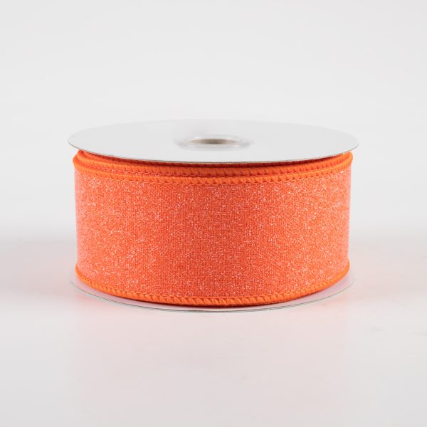 1.5  Crystal Shine Ribbon: Orange (10 Yards) For Discount