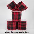 4  Plaid Faux Dupioni Ribbon: Black & Red (10 Yards) Hot on Sale