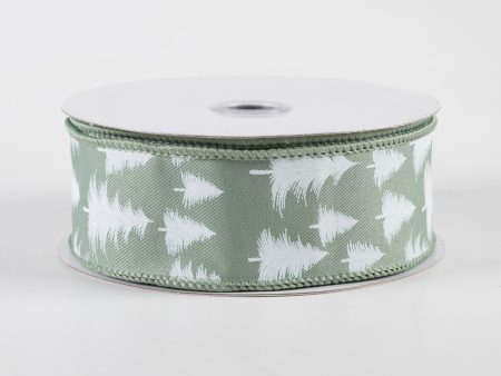 1.5  Wispy Fishline Trees Ribbon: Eucalyptus (10 Yards) on Sale