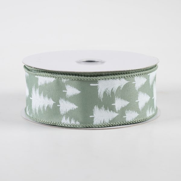 1.5  Wispy Fishline Trees Ribbon: Eucalyptus (10 Yards) on Sale