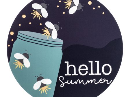 9.4  Round Waterproof Sign: Welcome Summer Fireflies Online