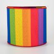 4  Horizontal Bright Rainbow Ribbon (10 Yards) Sale