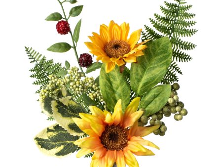 16  Sunflower, Raspberry & Fern Pick Cheap