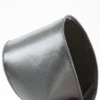 4  Deluxe Velvet Satin Backing Ribbon: Dark Grey (10 Yards) Sale