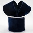 4  Deluxe Velvet Satin Backing Ribbon: Navy Blue (10 Yards) Online Hot Sale