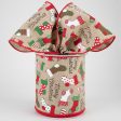 4  Christmas Stockings Ribbon: Natural (10 Yards) For Cheap