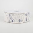 1.5  Cotton Birch Bark Ribbon: Ivory, Smoke Blue, Navy (10 Yards) on Sale