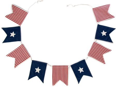 [D Stevens] 72  Canvas Bunting USA Flags Garland Online Sale