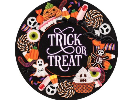 8.5  Round Waterproof Sign: Trick or Treat Candy Hot on Sale