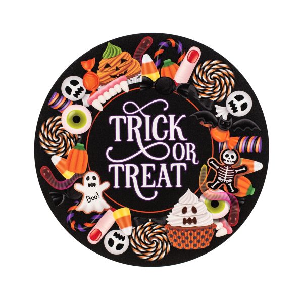 8.5  Round Waterproof Sign: Trick or Treat Candy Hot on Sale