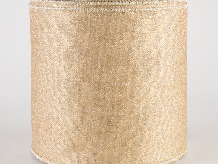 4  Fine Glitter on Royal Ribbon: Light Gold (10 Yards) Fashion