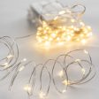 40  Silver Wire Mini LED Warm White Lights (100) For Sale