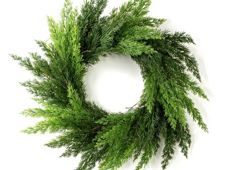 24  Green Cedar Wreath Supply