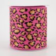 4  Metallic Animal Print Ribbon: Hot Pink (10 Yards) For Discount