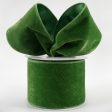 4  Deluxe Velvet Satin Backing Ribbon: Emerald Green (10 Yards) Online Sale