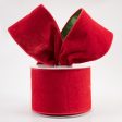 4  Deluxe Velvet Satin Backing Ribbon: Red & Green (10 Yards) Online now