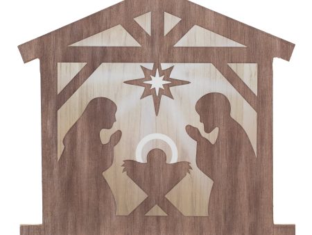 10  Wooden Sign: Nativity Scene Cutout Discount