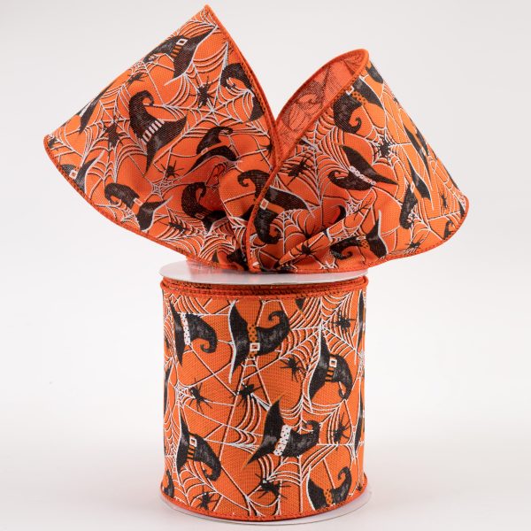 4  Witch Hats and Spiders Ribbon: Orange (10 Yards) Online now