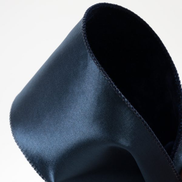 4  Deluxe Velvet Satin Backing Ribbon: Navy Blue (10 Yards) Online Hot Sale