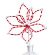 22  Loop Poinsettia Stem: Red & White Fashion