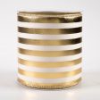 4  Metallic Vertical Stripes Ribbon: Ivory & Gold (10 Yards) For Discount