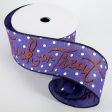 2.5  Trick Or Treat Ribbon: Purple, Orange, White, Black (10 Yards) Fashion