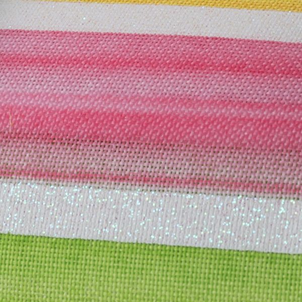 2.5  Watercolor Wide Stripe Ribbon: Yellow, Pink, Green, White (10 Yards) Online now