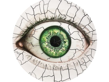 8.5  Round Waterproof Sign: Crackle Texture Creepy Eye For Discount