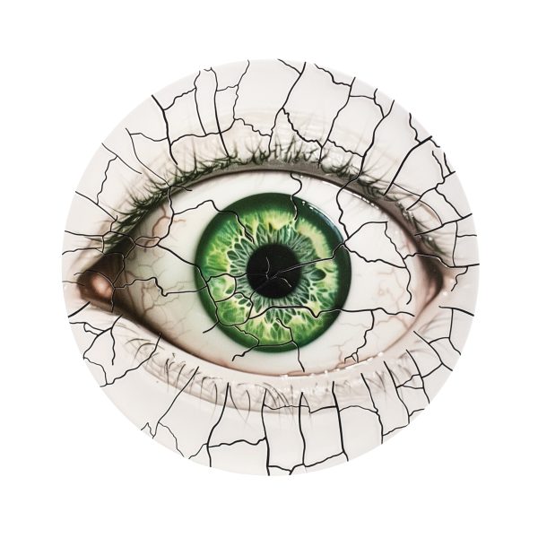 8.5  Round Waterproof Sign: Crackle Texture Creepy Eye For Discount