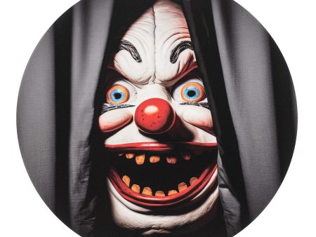 9.4  Round Waterproof Sign: Scary Peeking Clown For Cheap