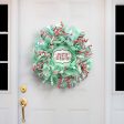 8.5  Round Waterproof Sign: Mint Merry Christmas Discount