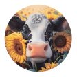 9.4  Round Waterproof Accent: Peeking Sunflower Cow For Sale