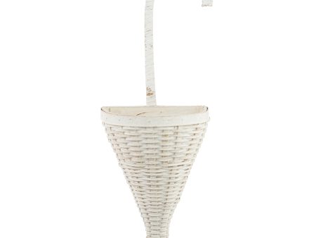 24  Umbrella Woven Wall Basket: White Wash Online Hot Sale