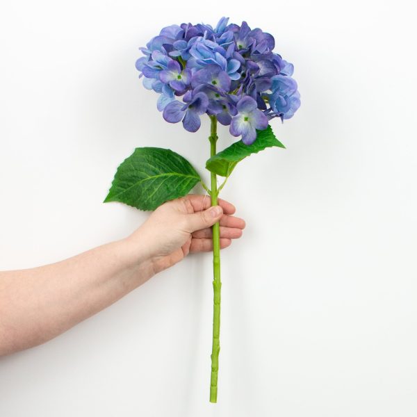 19  Deluxe Mophead Hydrangea Spray: Blue, Purple Online Sale