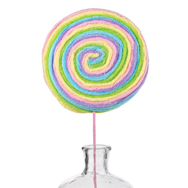 20  Spiral Lollipop Pick: Lavender Pastel Multi Fashion