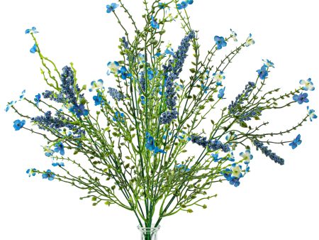 18  Baby s Breath & Lavender Filler Bush: Blue For Sale