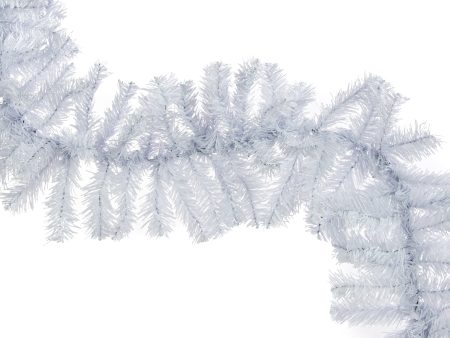 9  PVC Pine Garland: White (201 Tips) Online now