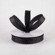 5 8  Shimmer Glitter Ribbon: Black (10 Yards) Cheap