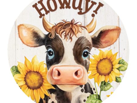 9.4  Waterproof Sign: Howdy Sunflower Cow Sale